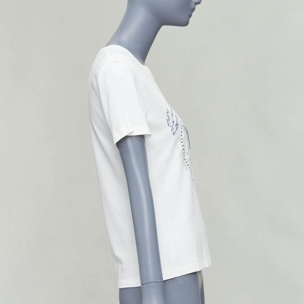 Dior Bird Astrology Tee Beige Cotton Good - Model View