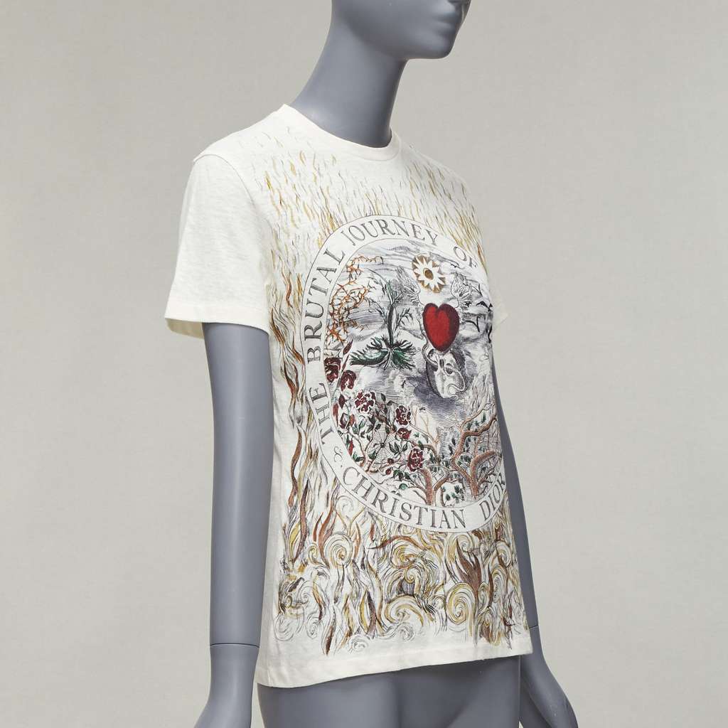 Dior Brutal Journey Tee Beige Cotton Never worn - Inside View