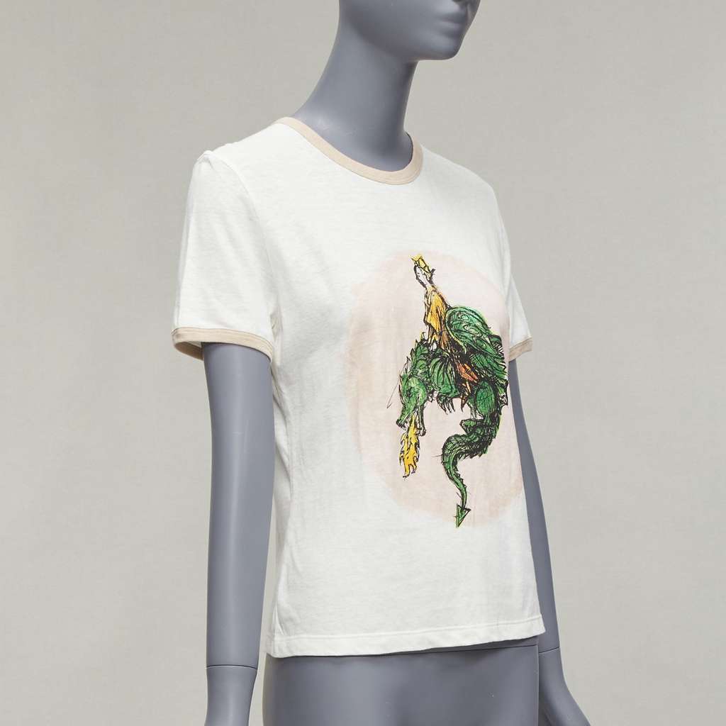 Dior Dragon Ringer Shirt Beige Cotton Very good - Inside View