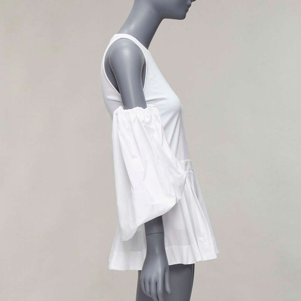Alexander McQueen Cold Shoulder Shirt White Cotton Never worn - Model View