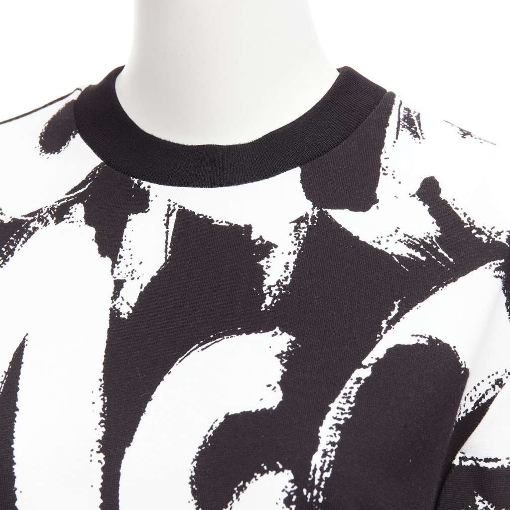 Alexander McQueen Graffiti Boxy Top Black Cotton Never worn - Back View