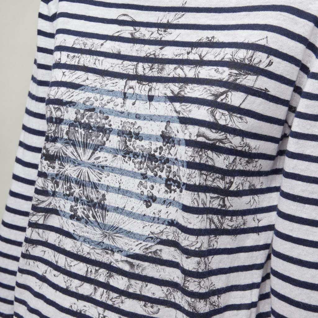 Dior Animal Stripe Sweater White Linen Never worn - Back View