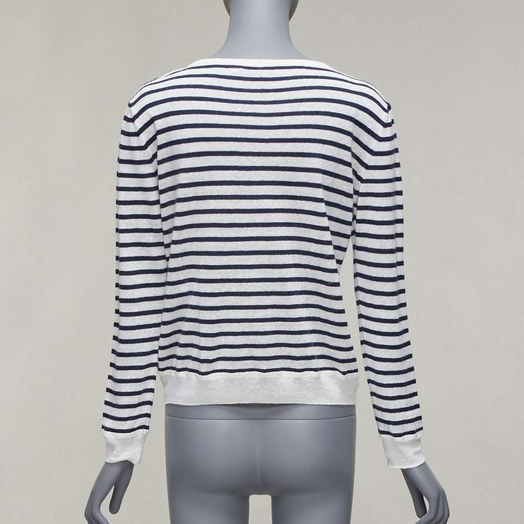 Dior Animal Stripe Sweater White Linen Never worn - Box View