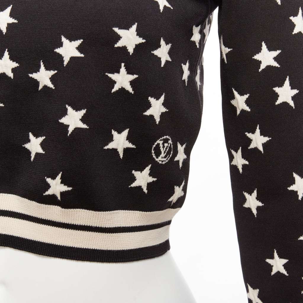 Louis Vuitton Star LV Crop Sweater Black Silk Never worn - Back View
