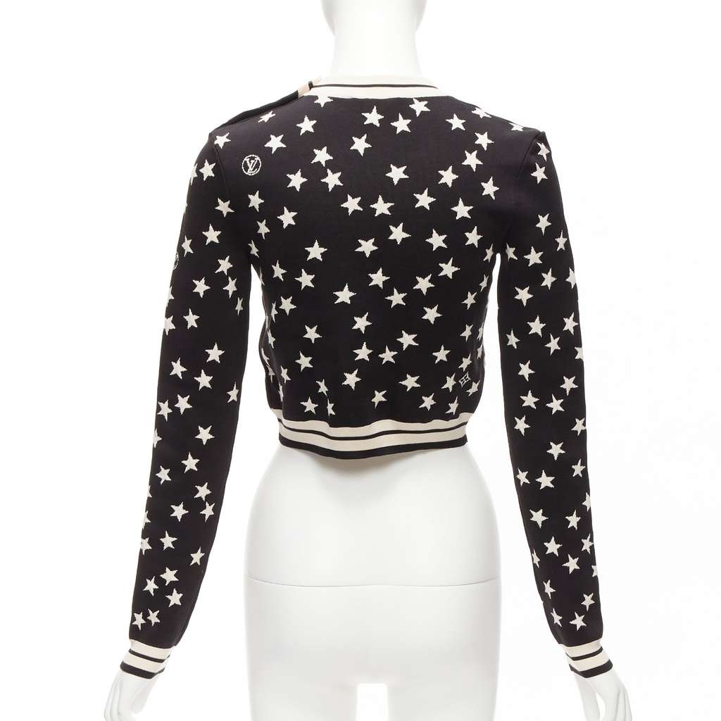 Louis Vuitton Star LV Crop Sweater Black Silk Never worn - Box View