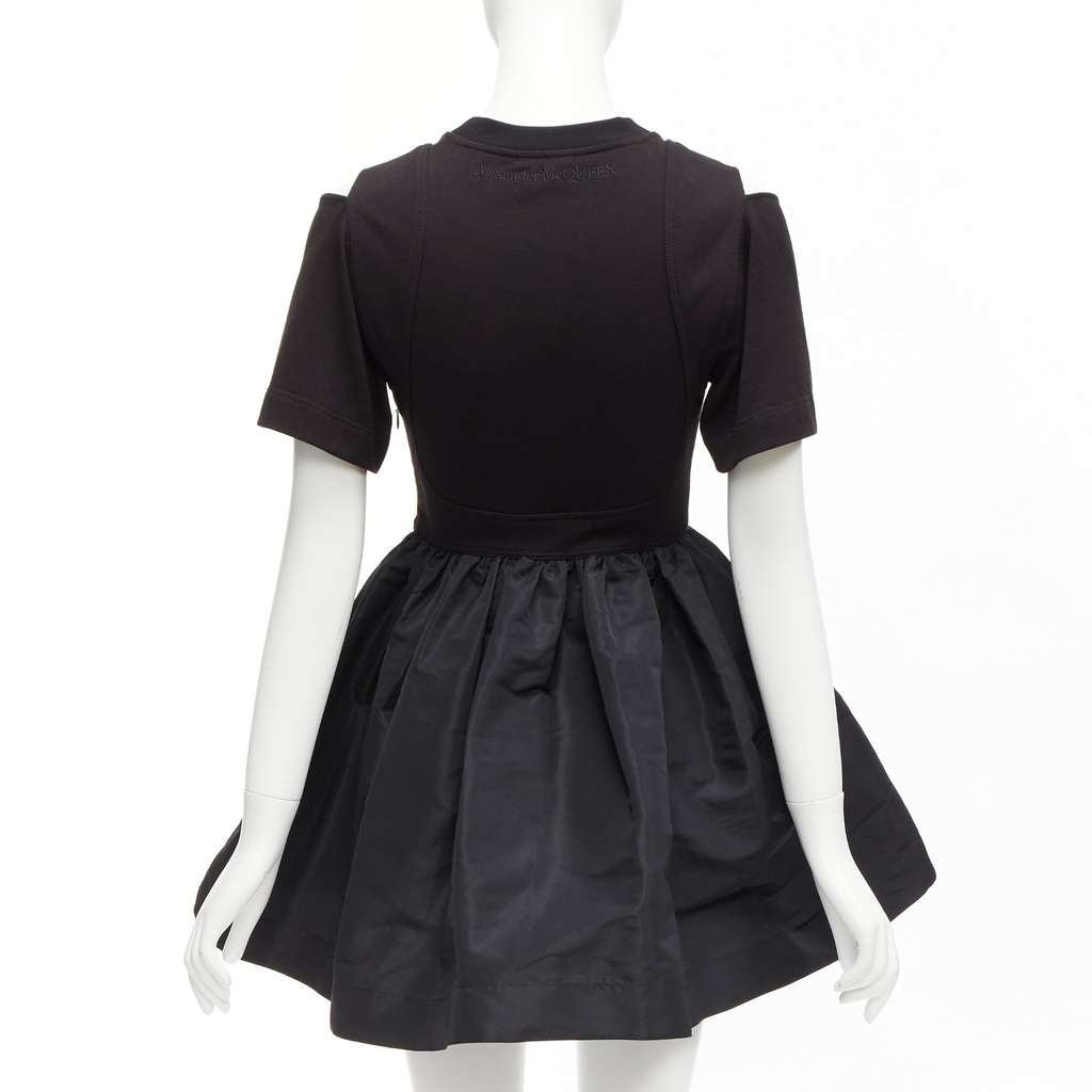 Alexander McQueen Cold Shoulder Dress Black Cotton Never worn - Box View
