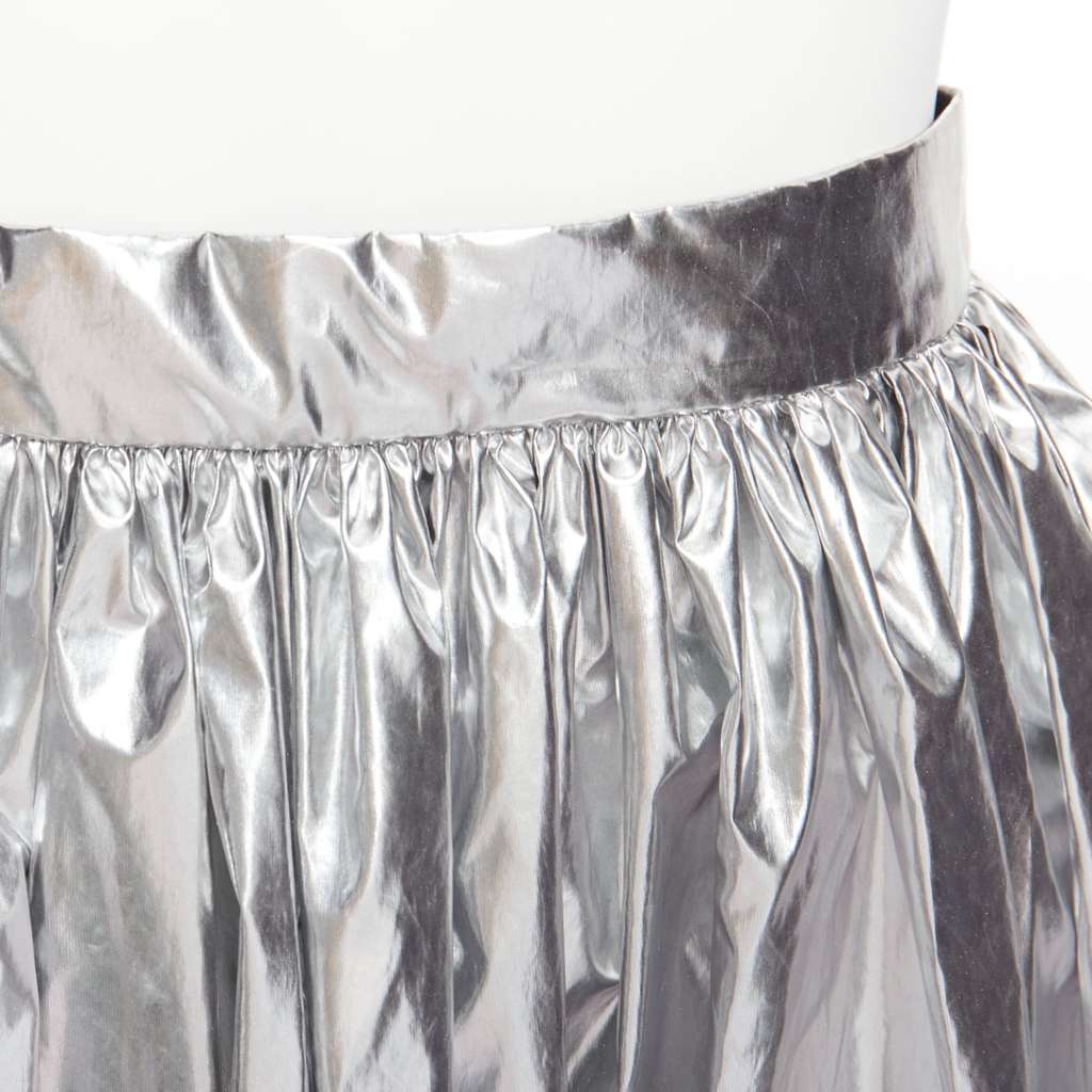 Alexander McQueen Silver Circle Skirt Silver Polyester Very good - Back View