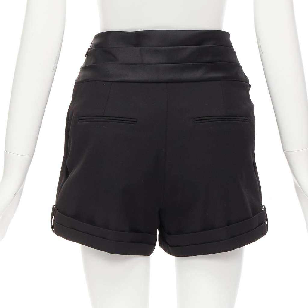 Saint Laurent Cumberband Wool Shorts Black Wool Never worn - Box View