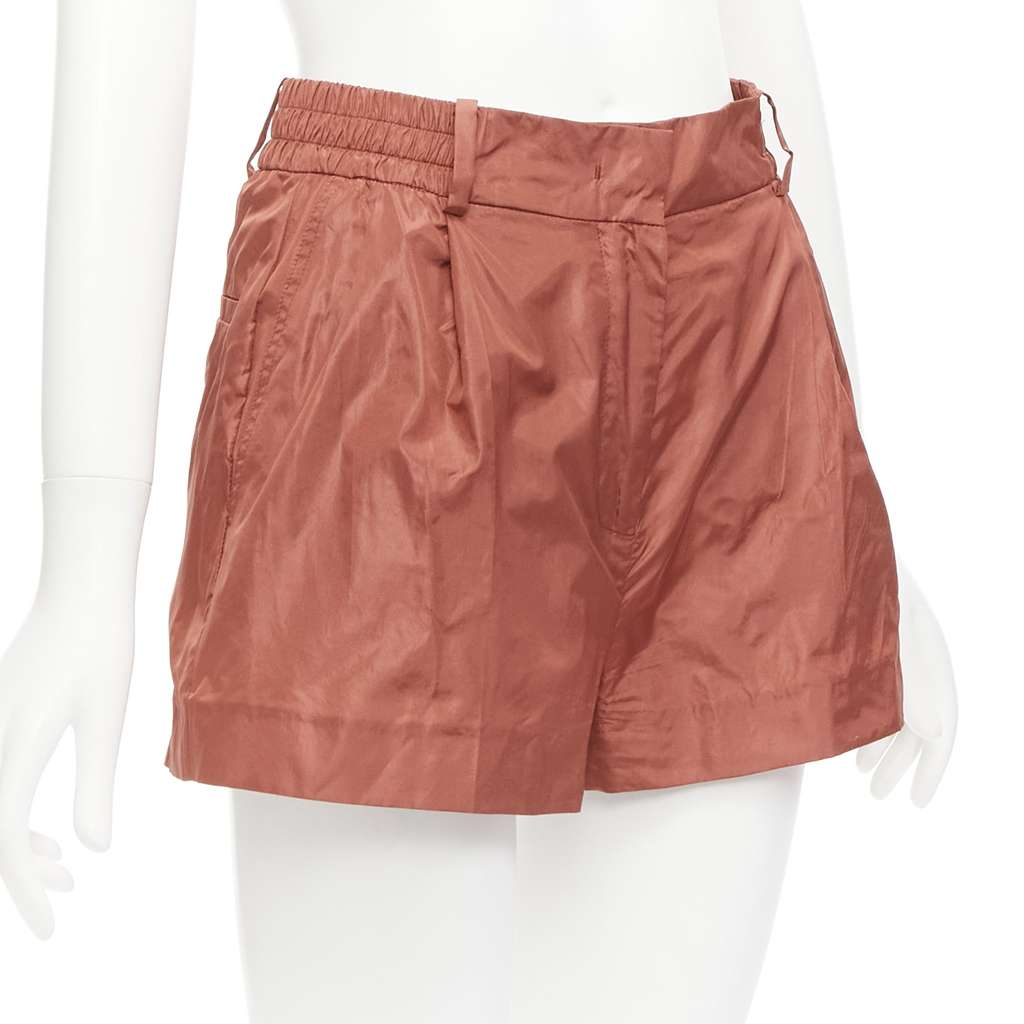 Valentino Garavani Brick Silk Shorts Red Silk Very good condition - Inside View