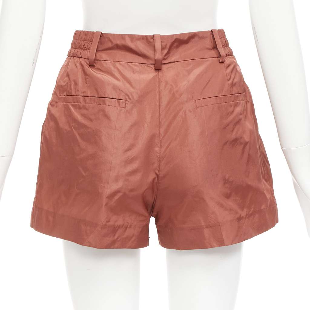 Valentino Garavani Brick Silk Shorts Red Silk Very good condition - Box View