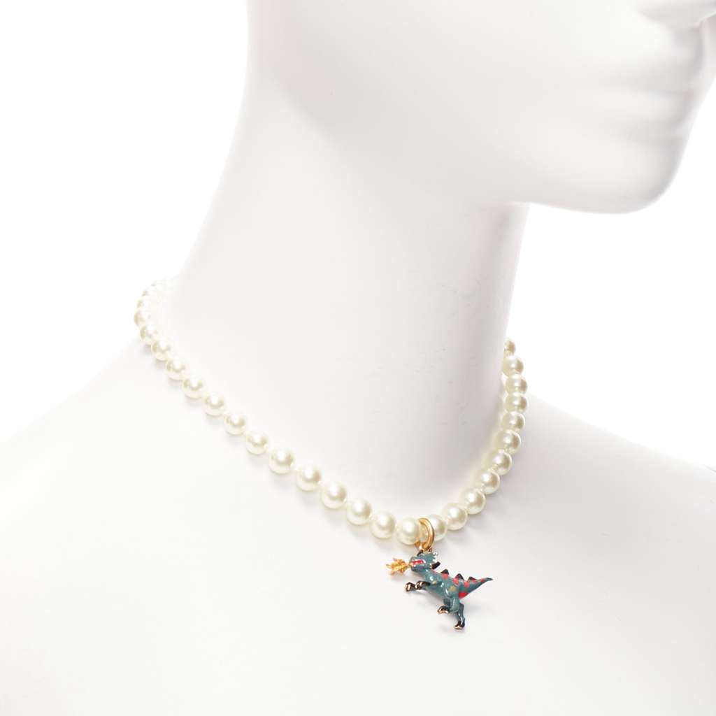 Dior Fire Dinosaur Choker Beige Metal Very good - Inside View