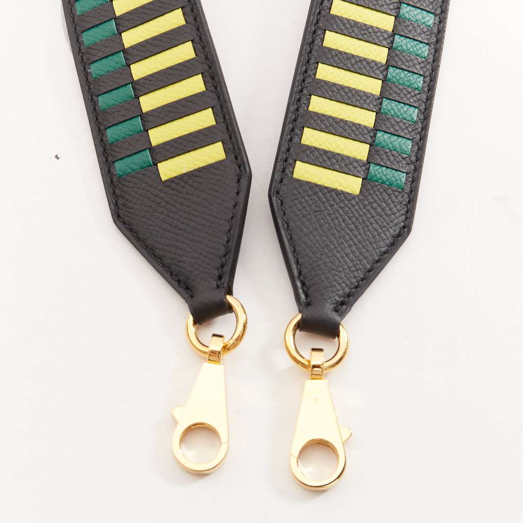 Hermès Sangle Cavale 40 Green Leather Very good - Back View
