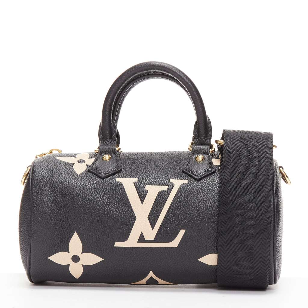 Louis Vuitton Monogram Giant Empreinte Papillon BB Black Leather Never worn - Front View