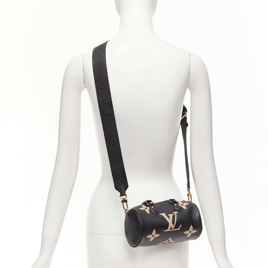 Louis Vuitton Monogram Giant Empreinte Papillon BB Black Leather Never worn - Back View