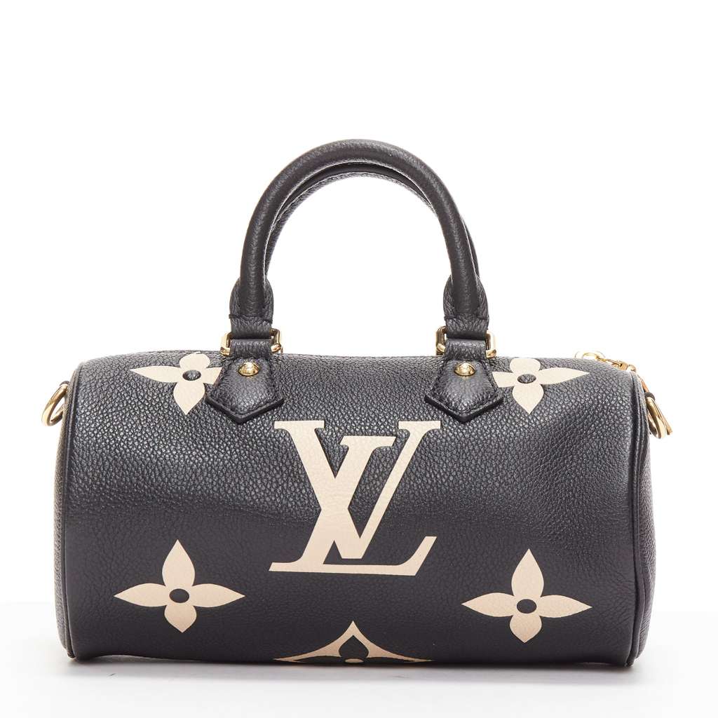 Louis Vuitton Monogram Giant Empreinte Papillon BB Black Leather Never worn - Model View