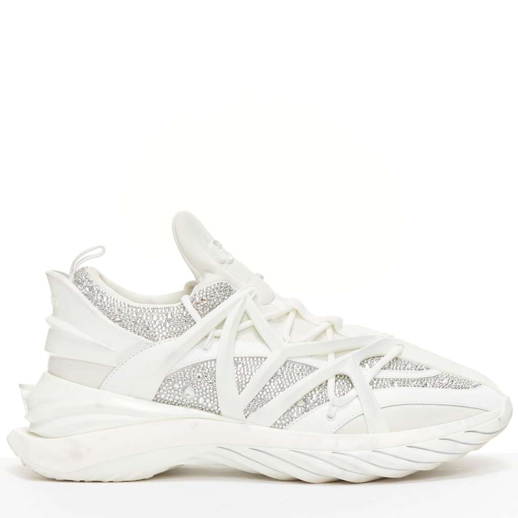Jimmy Choo Cosmos White Leather Fair - Front View
