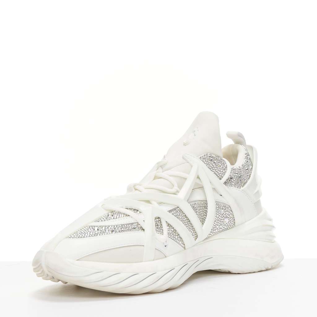 Jimmy Choo Cosmos White Leather Fair - Model View
