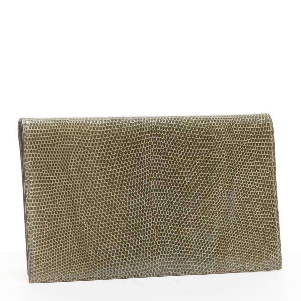 Hermès Scaled Leather Wallet Grey Leather Never worn - Inside View