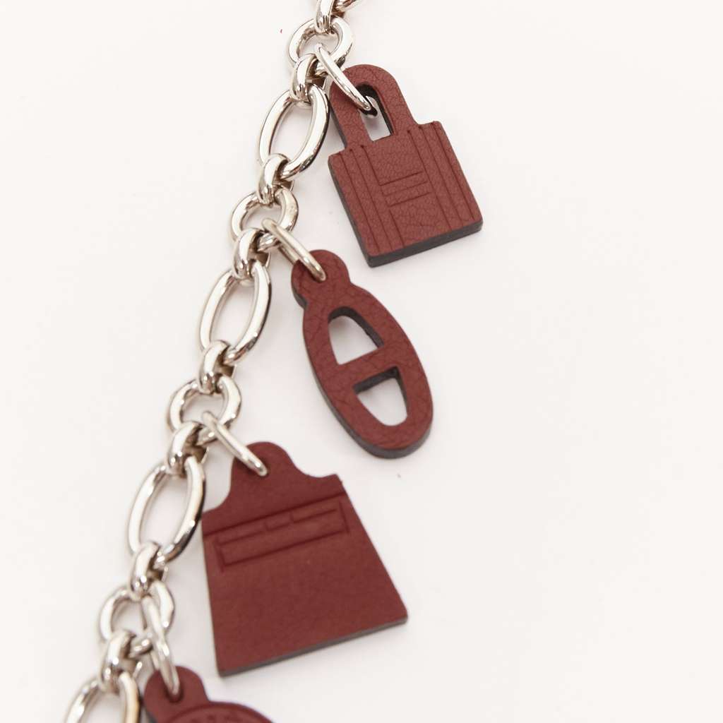 Hermès Breloque Olga Amulet Brown Leather Very good - Back View