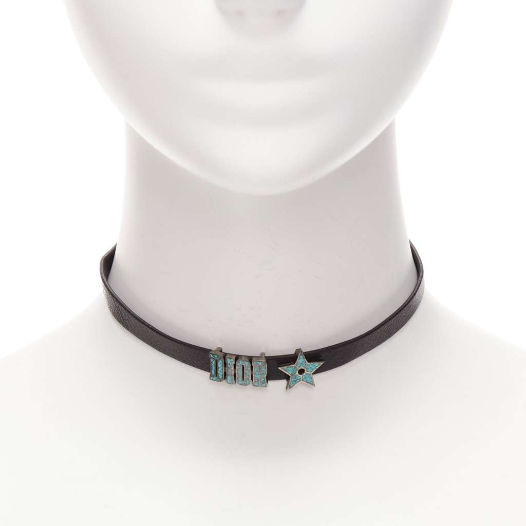 Dior Marble Star Choker Black Metal Very good - Front View