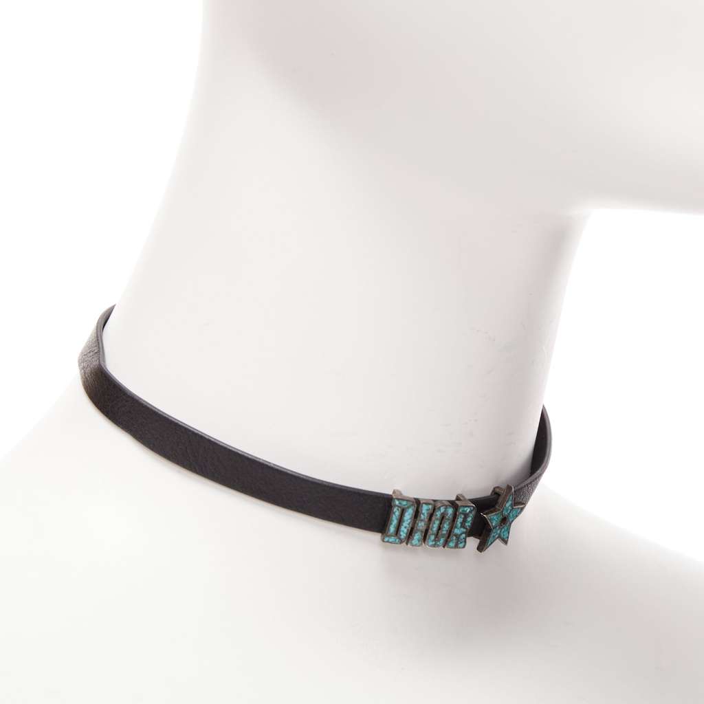 Dior Marble Star Choker Black Metal Very good - Inside View