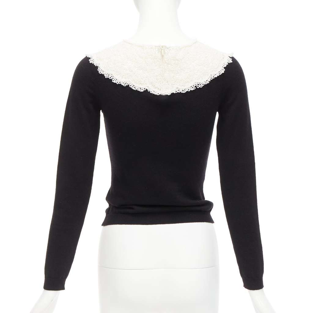 Valentino Garavani Beaded Lace Sweater Beige Wool Never worn - Box View