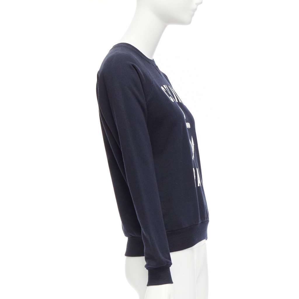 Celine Anchor Logo Sweatshirt Navy Cotton Fair - Model View