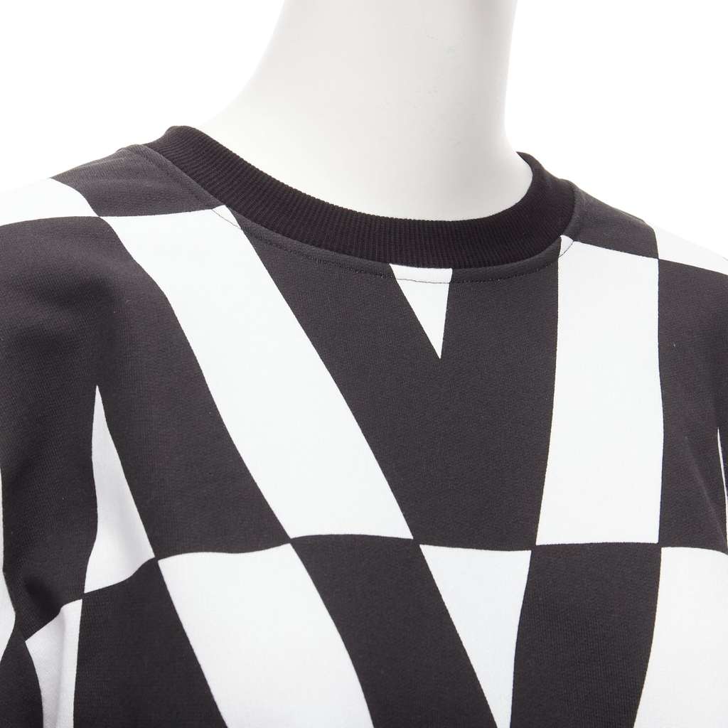 Valentino Garavani Optic Graphic Sweater Black Cotton Never worn - Back View