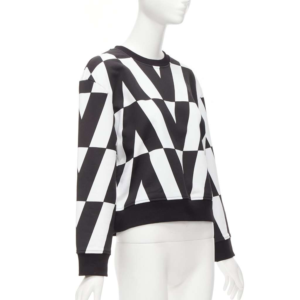Valentino Garavani Optic Graphic Sweater Black Cotton Never worn - Inside View