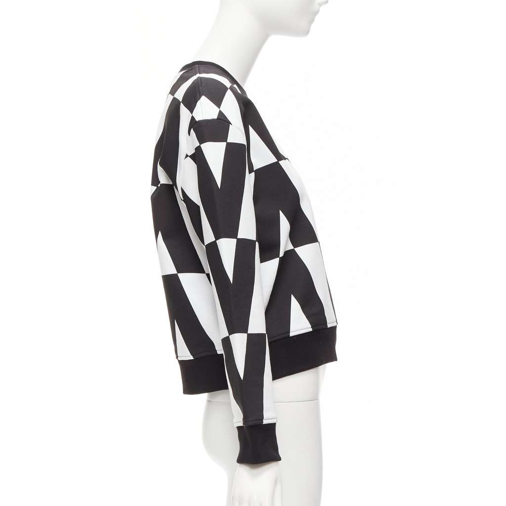 Valentino Garavani Optic Graphic Sweater Black Cotton Never worn - Model View