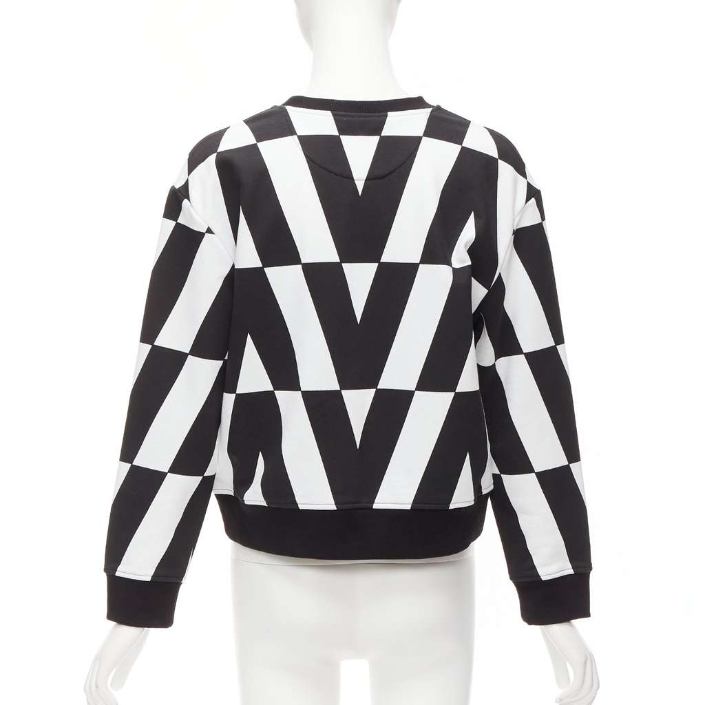 Valentino Garavani Optic Graphic Sweater Black Cotton Never worn - Box View