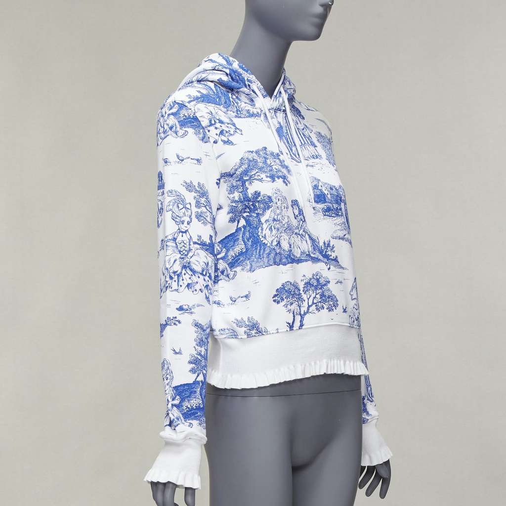 Moschino Toile Frill Hoodie White Cotton Never worn - Inside View