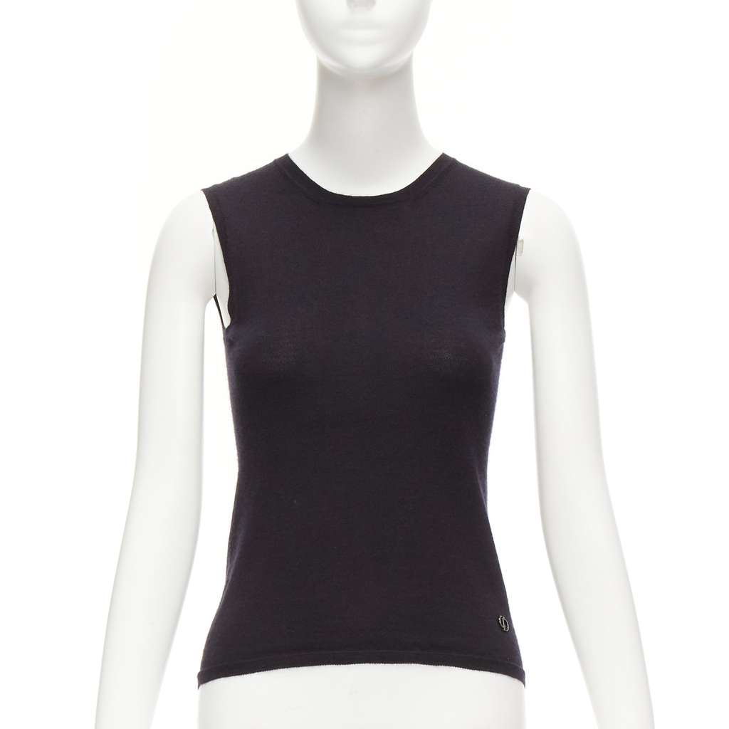 Dior Cashmere Knit Vest Black Cashmere Very good - Front View