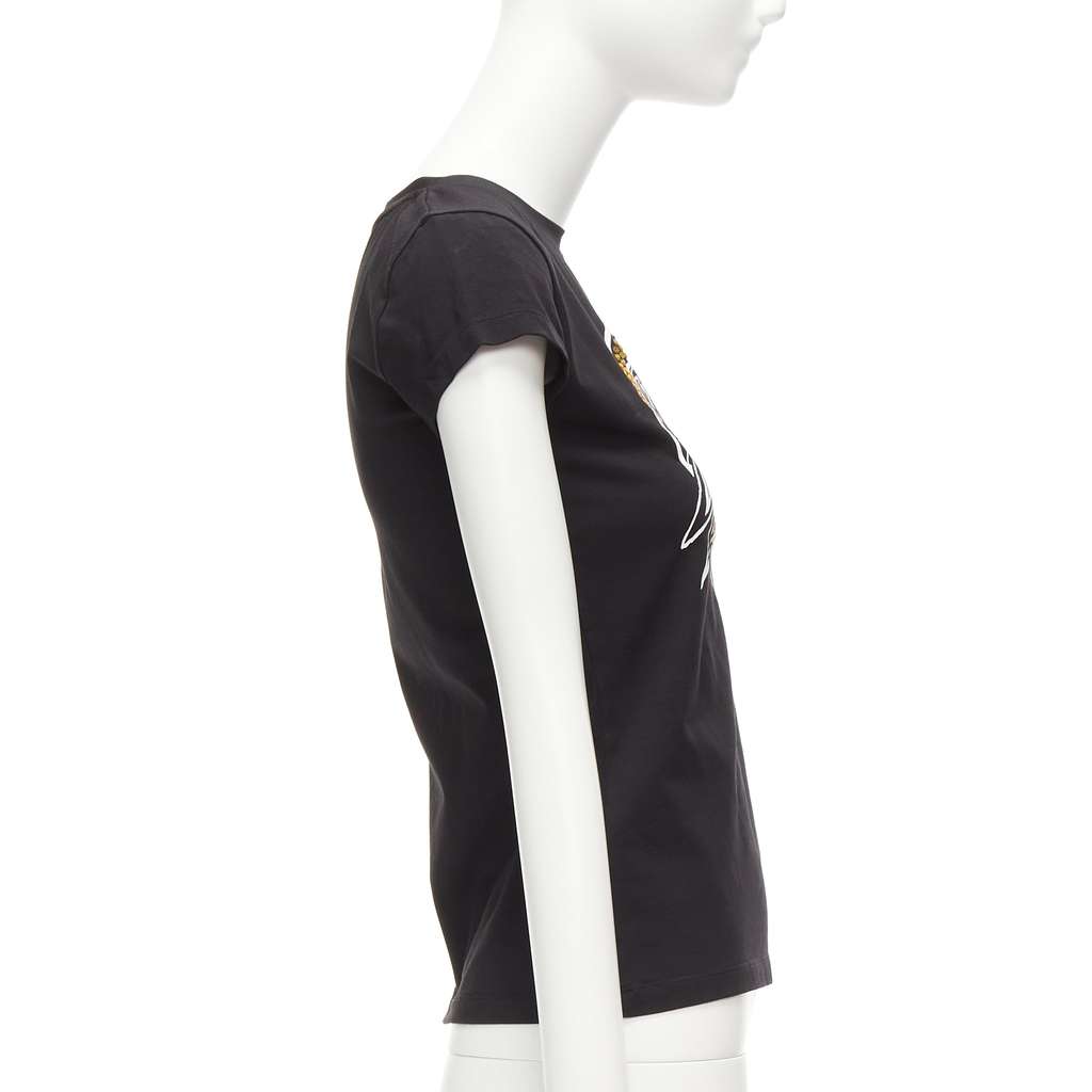 Loewe Crystal Glitter Shirt Black Cotton Never worn - Model View