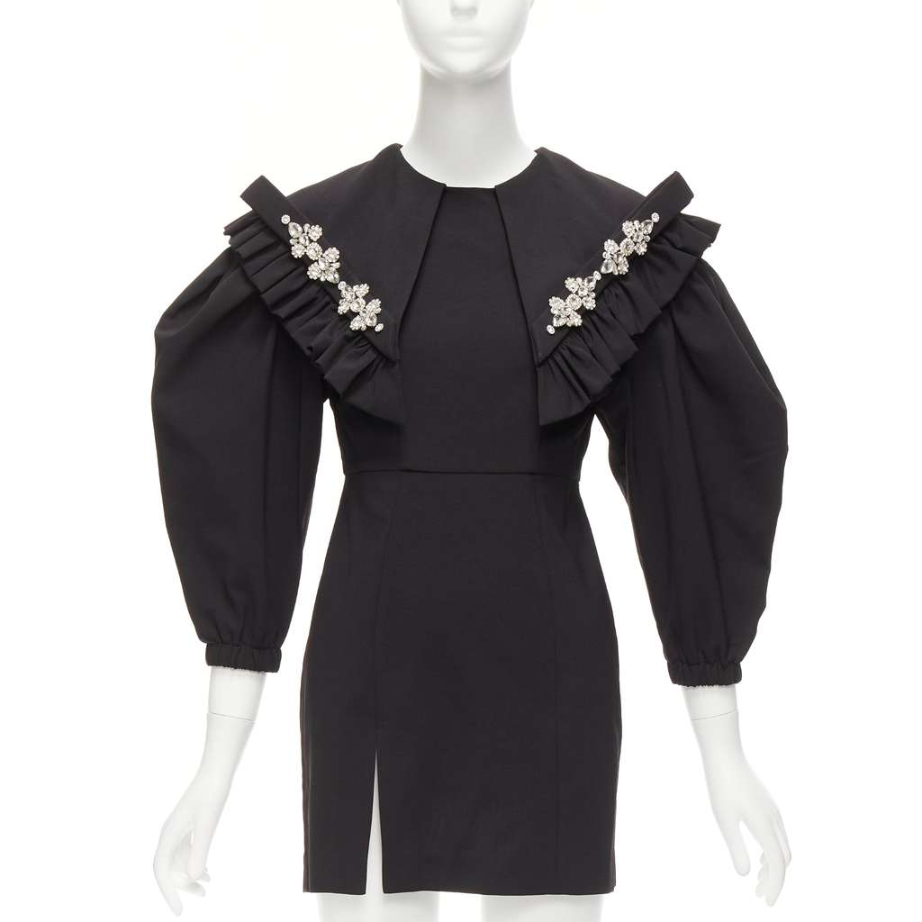 Shushu Tong Crystal Collar Dress Black Polyester Never worn - Front View