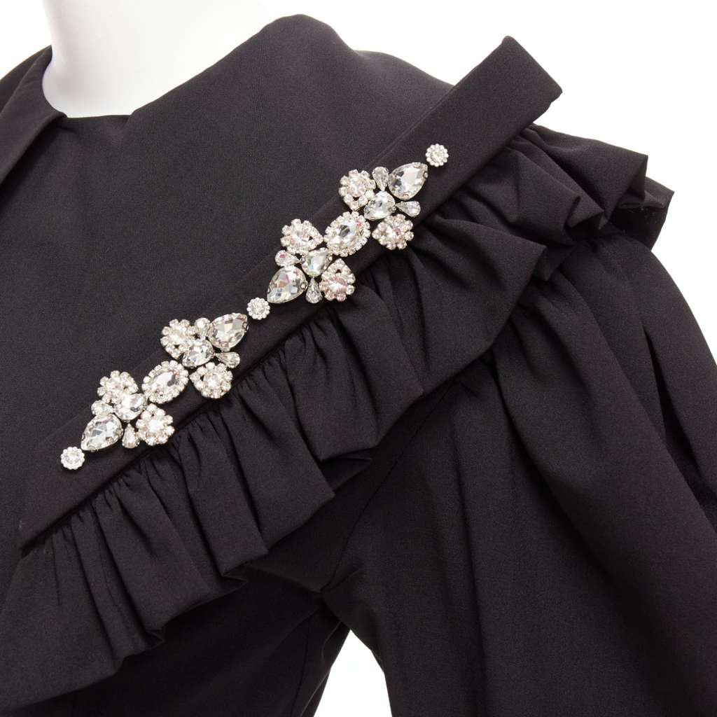 Shushu Tong Crystal Collar Dress Black Polyester Never worn - Back View