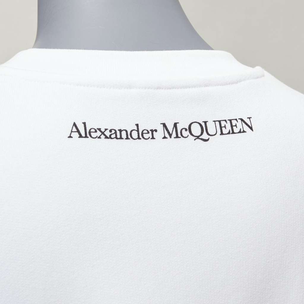 Alexander McQueen Floral Print Crew White Cotton Very good - Back View