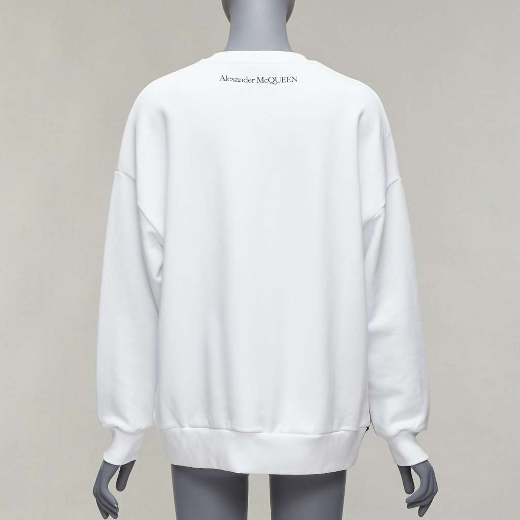 Alexander McQueen Floral Print Crew White Cotton Very good - Box View