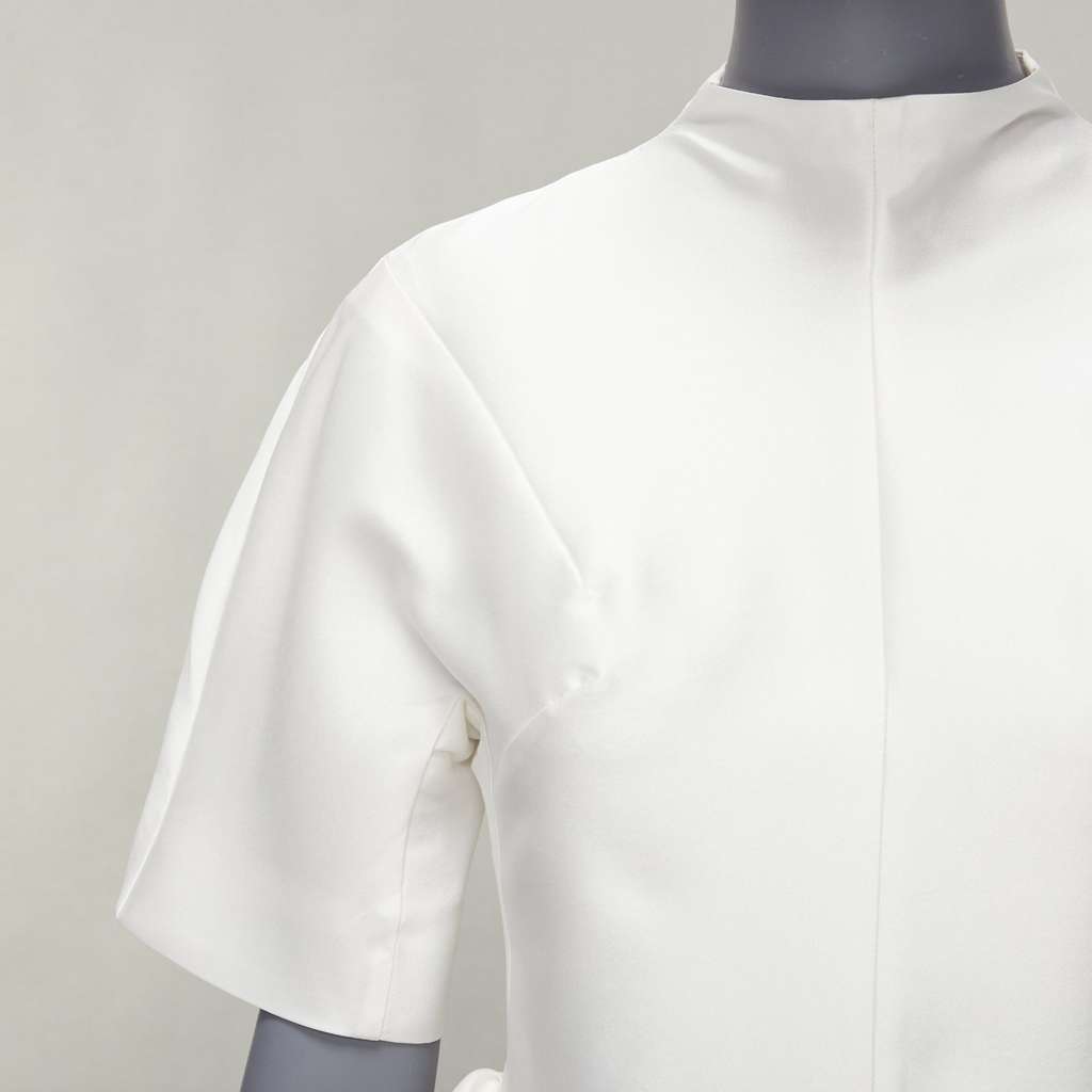 Marques Almeida Darted Cocktail Dress White Polyester Never worn - Back View