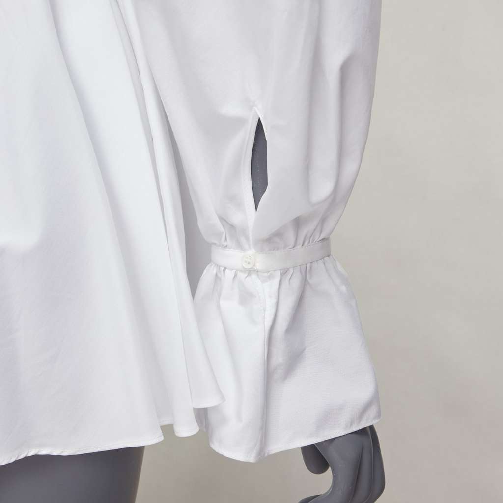 Alexander McQueen Balloon Sleeve Shirt White Cotton Very good - Back View