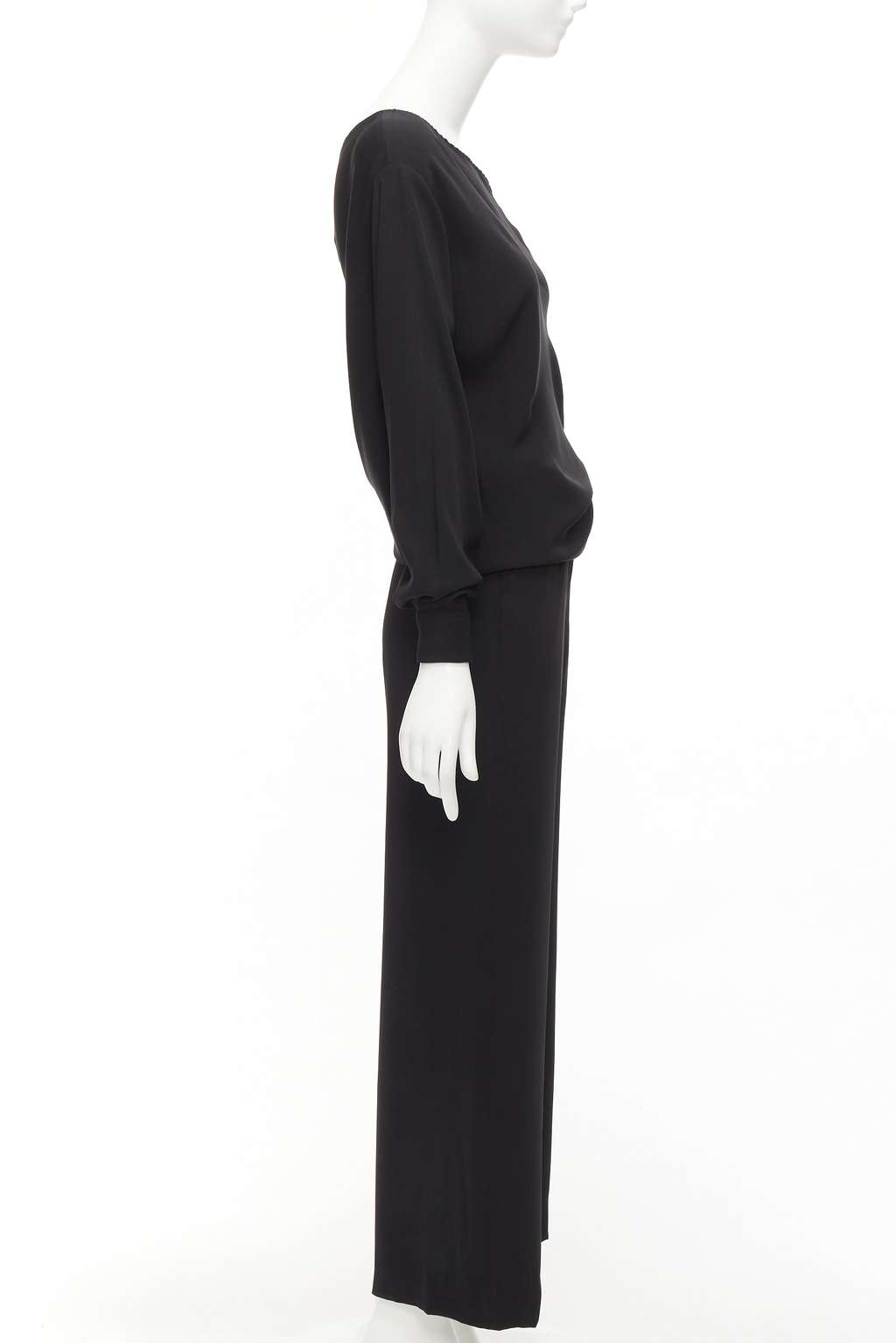 Maison Martin Margiela Black Draped Jumpsuit Black Polyester Never worn - Model View