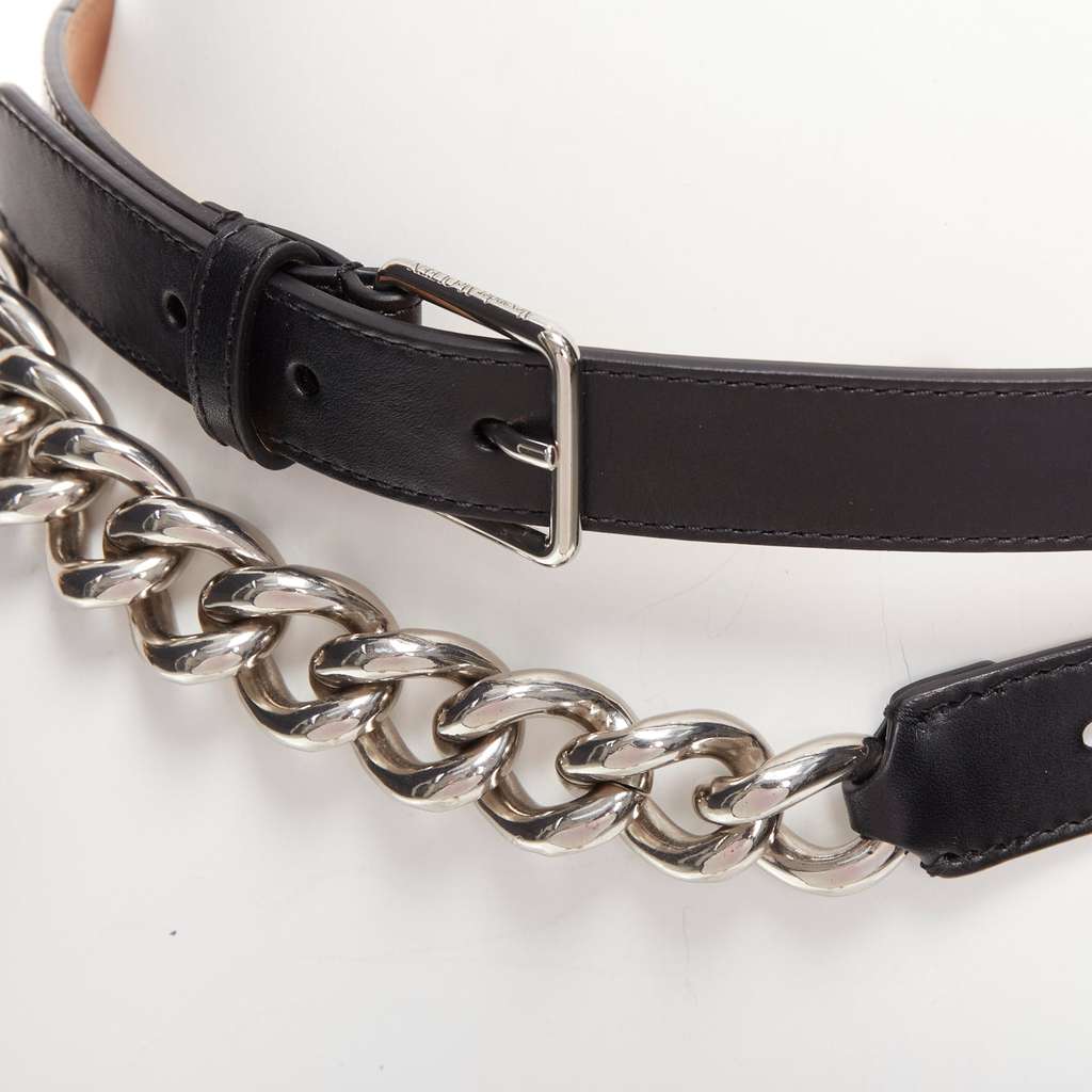Alexander McQueen Tiger Buckle Copper Belt Black Leather Very good - Back View