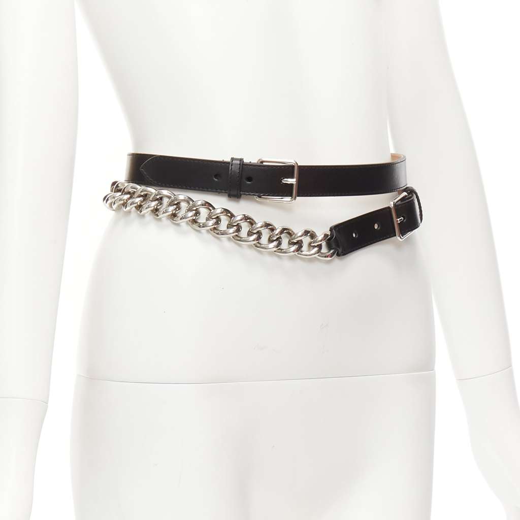 Alexander McQueen Tiger Buckle Copper Belt Black Leather Very good - Inside View