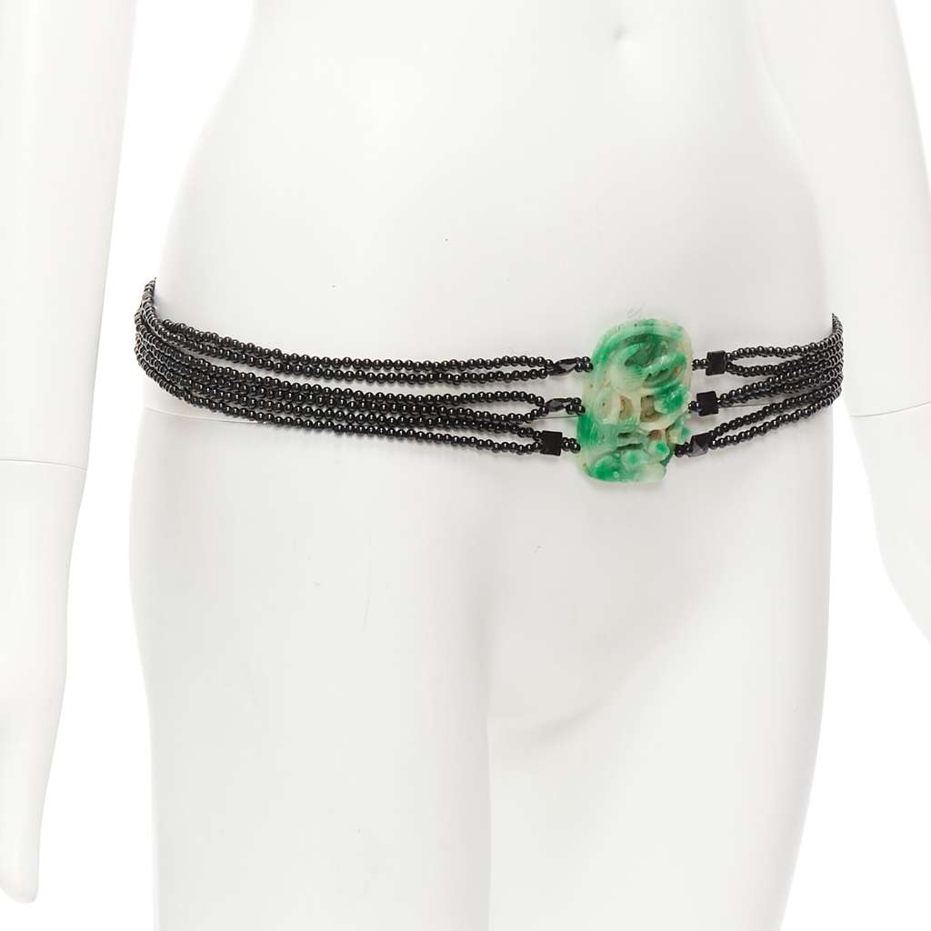 Unsigned Bow Punk Stud Belt Green Very good - Inside View