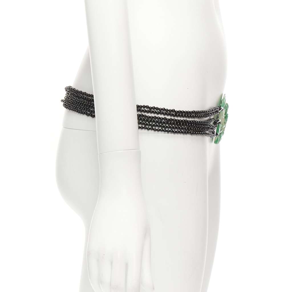 Unsigned Bow Punk Stud Belt Green Very good - Model View
