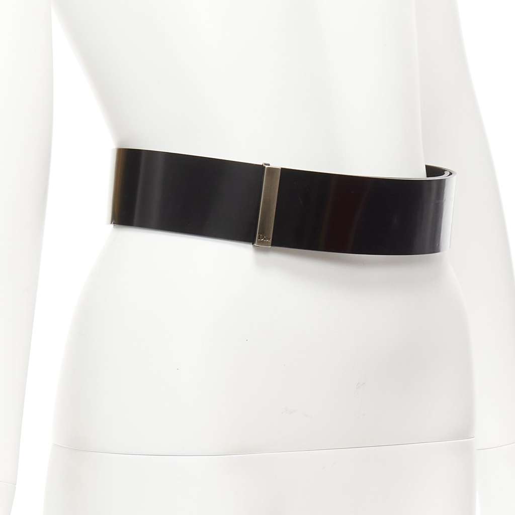 Dior Interlocking GG Chain Belt Black Leather Good - Inside View