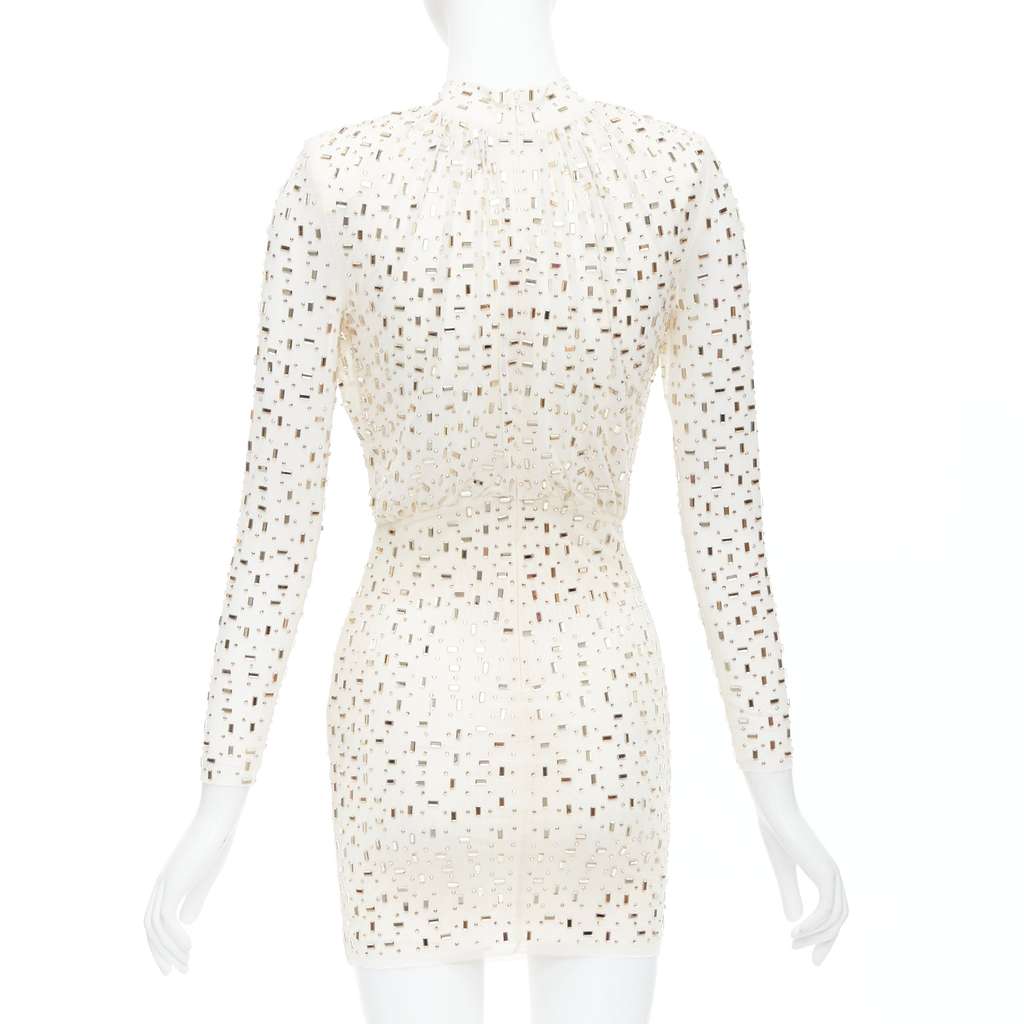 SELF-PORTRAIT Rhinestone Mesh Beige Never worn - Box View