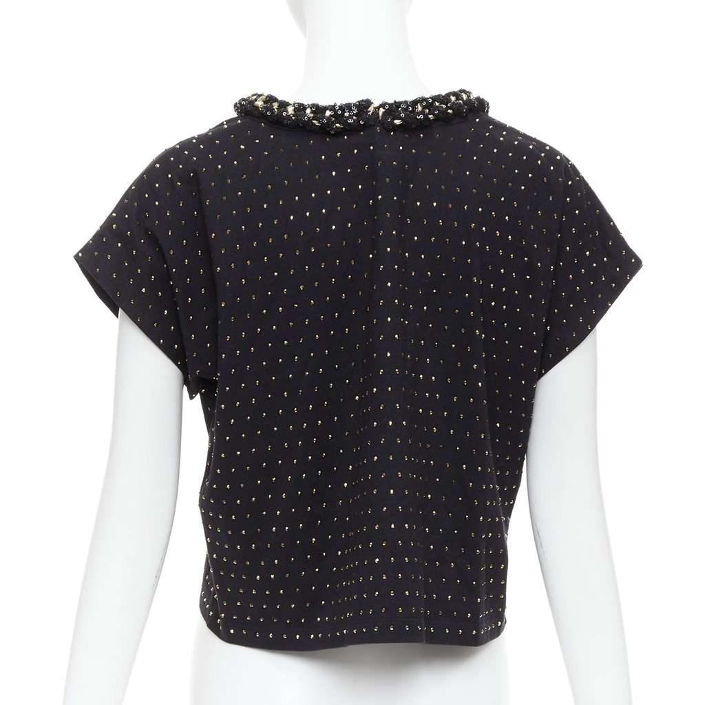 Balmain Crystal Chain Shirt Black Cotton Never worn - Box View