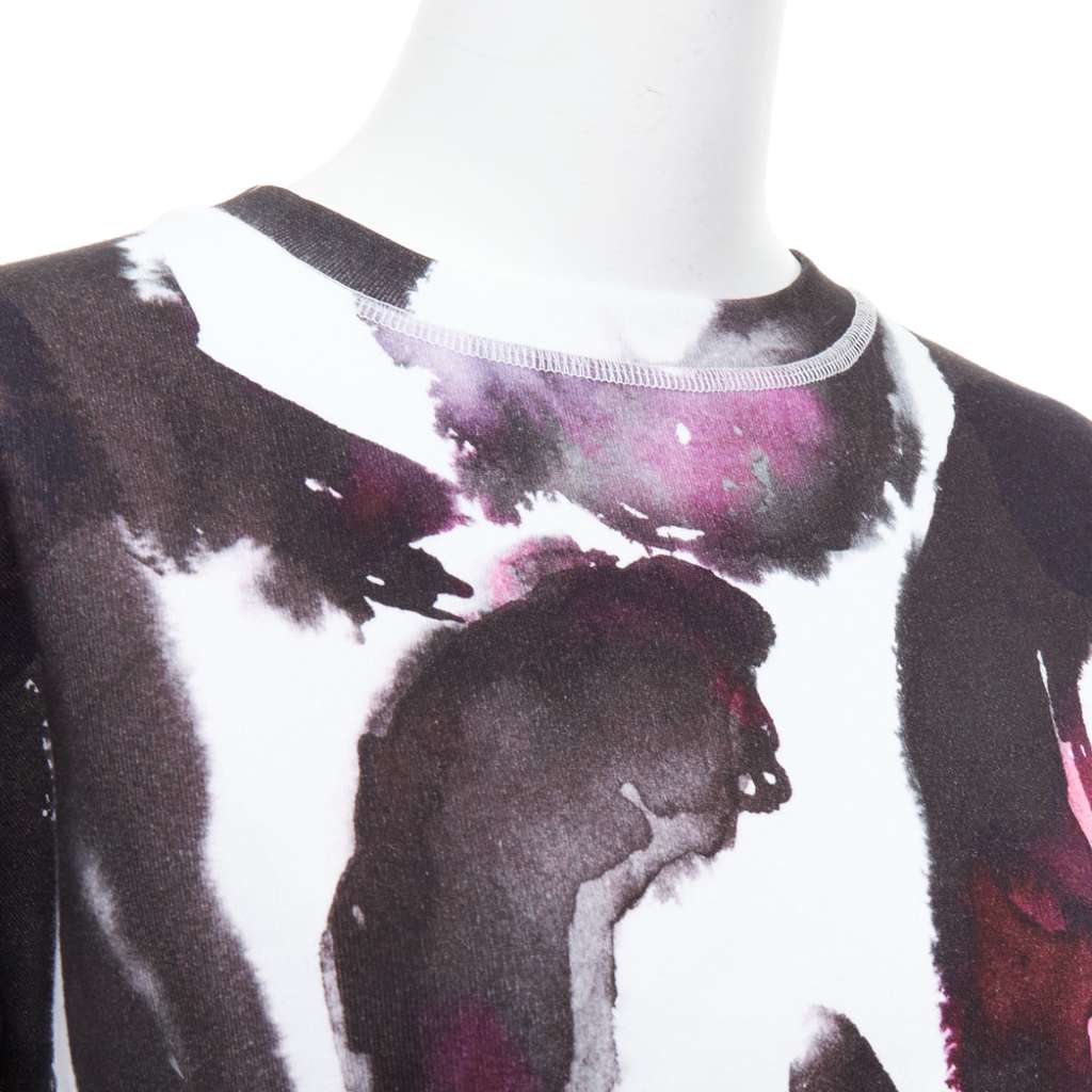Alexander McQueen Watercolor Logo Sweater White Cotton Never worn - Back View