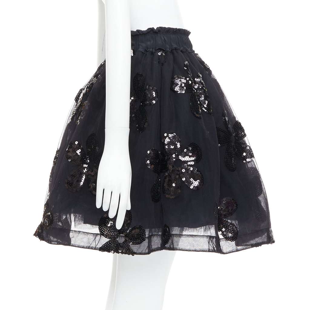 Simone Rocha Floral Tutu Skirt Black Never worn - Model View